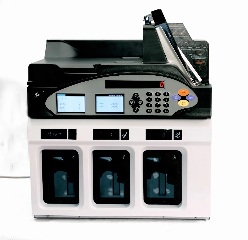 
1.5 pockets ECB test passed GA-QFJ2101 Banknote Sorter Money Counting Machine with IR UV MG for Fake Note Detection 