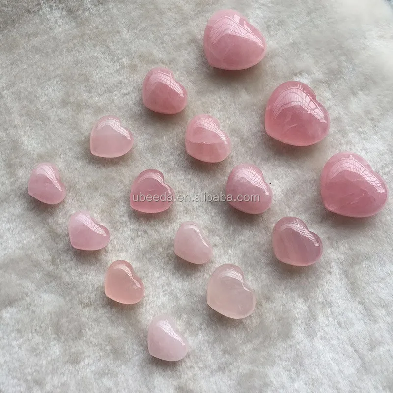 Wholesale price natural hand-polished Rose Quartz Gemstone Hearts
