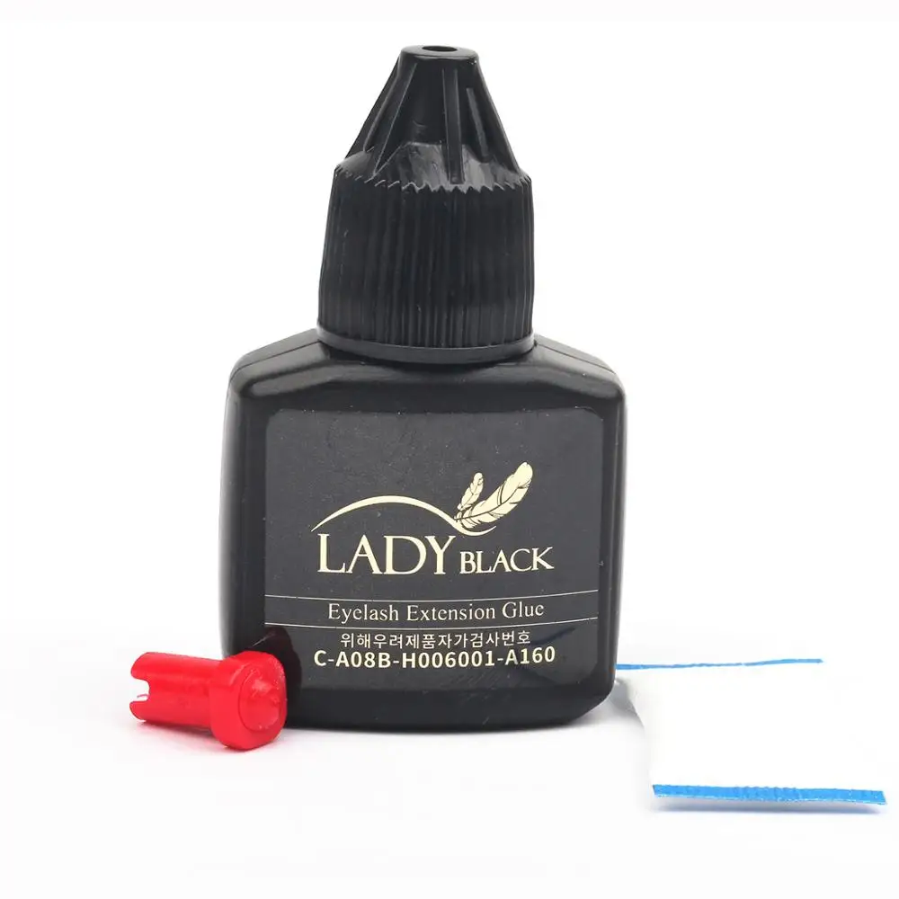 High quality lady black anti-sensitive korean eyelash extension glue