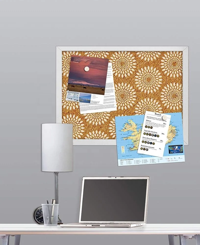 Маленькая деревянная рама, пробковая доска для объявлений, настенная нажимная доска для объявлений