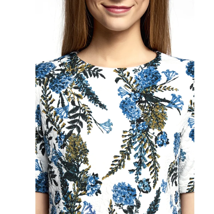 Casual daily wear short sleeve latest fat women party pictures office dress for ladies