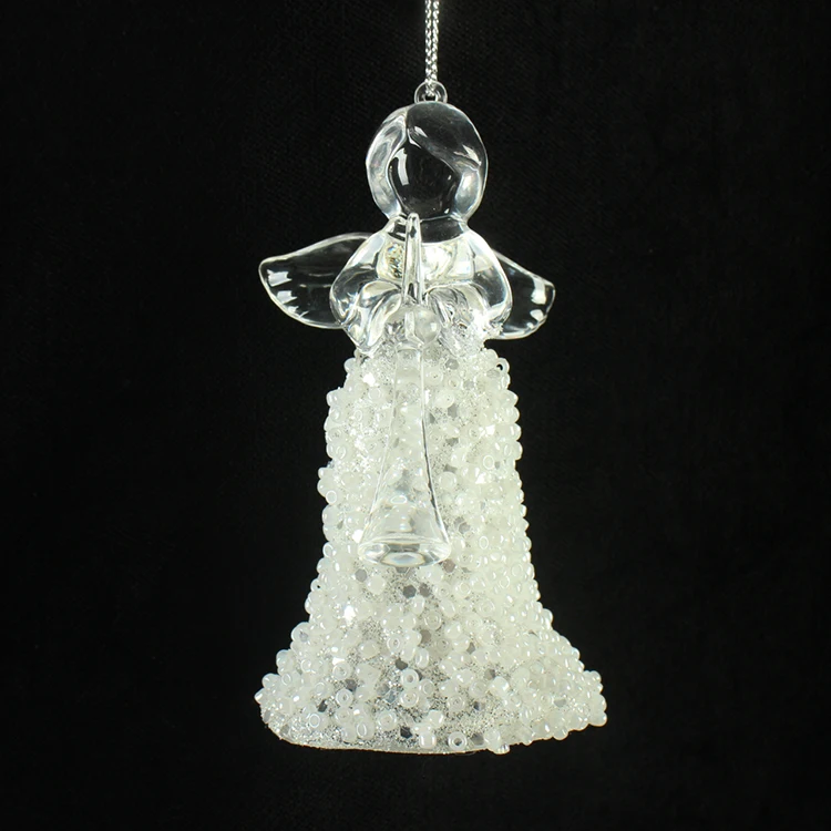 wholesale glass christmas angel ornaments clear acrylic angel