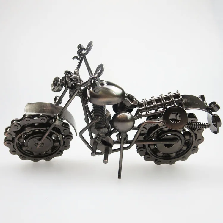 European retro metal motorcycle creative ornaments for home decoration