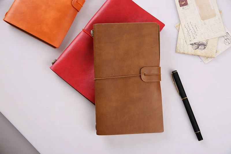 
Wholesale vintage travel school leather journal notebook 