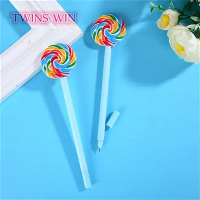 Новинка 2019, стильные школьные принадлежности, оптовая продажа, Детская гелевая ручка в виде леденцов, конфет, 1007