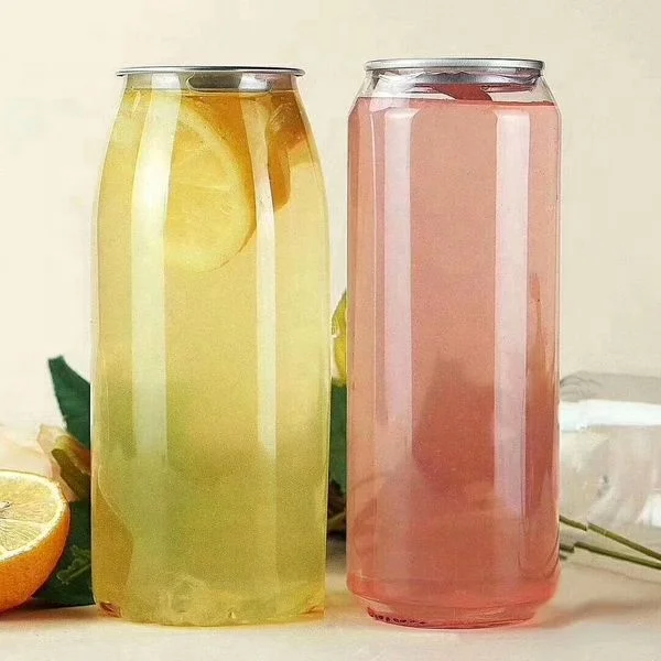 500ml transparent pet cans for boba shops