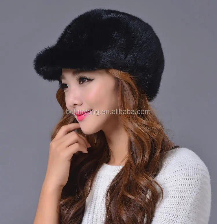 Дешевые нестандартная конструкция натуральный мех животных уши шапка настоящее меховую шапку hat