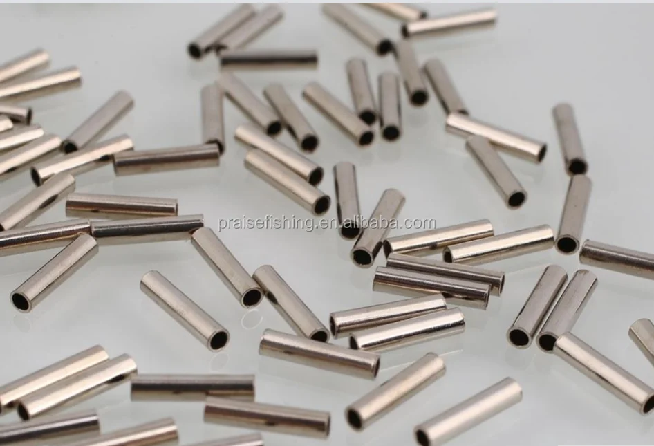 Fishing tackle Fishing Line Connecter tube Single cooper brass tube crimping brass sleeves
