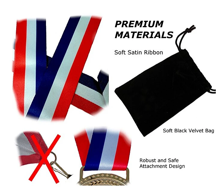 cheap metal blank ribbon hanger Gold Silver Bronze Sports Medals Custom Medal