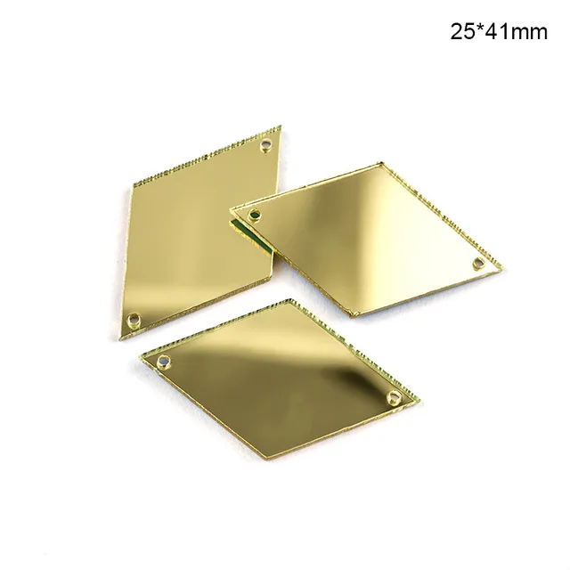 Wholesale Irregular Shape Flat Back Acrylic Rhinestone Mirror Stones for Sew on Garment Accessories Decoration
