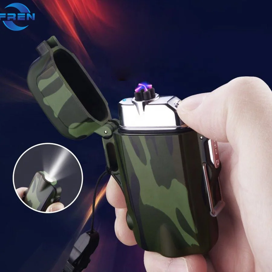 LED Flashlight Water Resistant USB Charging Electric Arc Lighter Waterproof