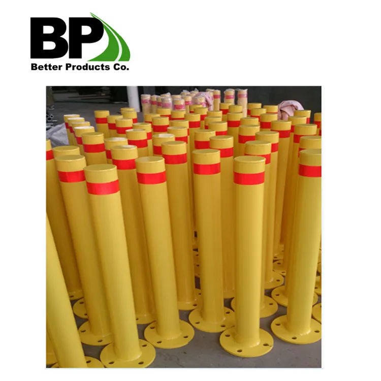 Powder coated and galvanized surface steel bollards