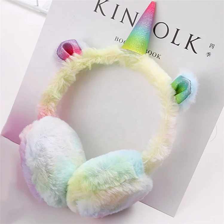 Children Unicorn Earmuffs Winter Warming Ear muffs Girls Cute Ear Warmer Outdoor Cold Protection Plush Earmuff