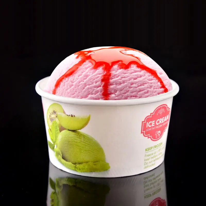 Wholesale custom logo beverage shop ice cream paper bowl disposable ice cream paper cup