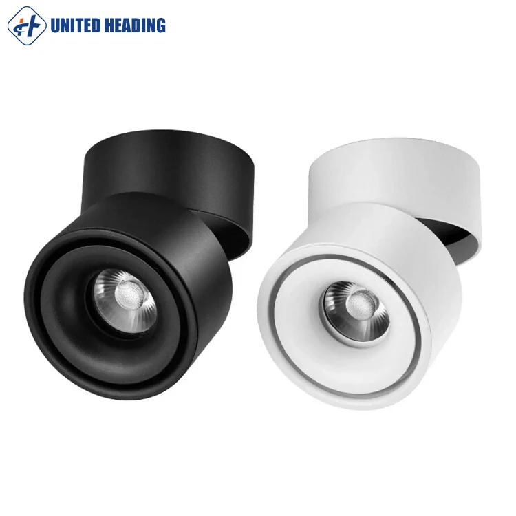 New arrival foldable surface mounted LED ceiling spotlight Commercial using 360degree rotated Aluminium led track spotlight
