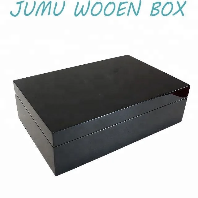 piano black lacquer finish luxury wooden perfume bottle box