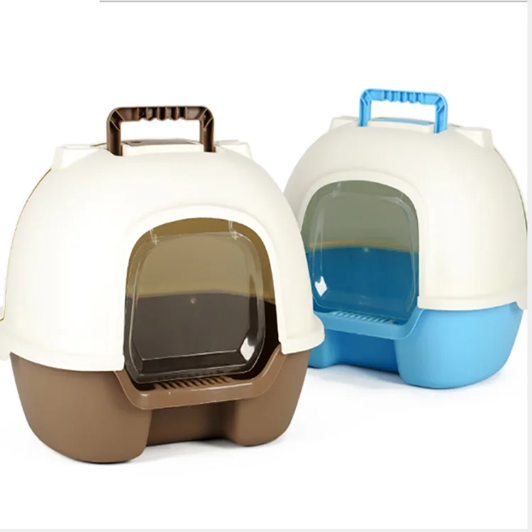 2020 hot selling waterproof hooded cat litter pan cat litter box cat toilet