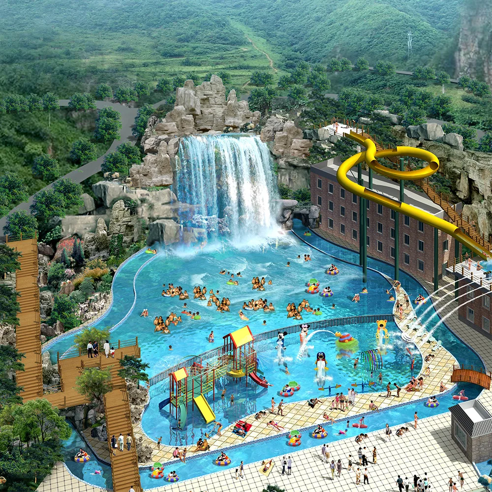
1000 Sq.m Air Blast Surfing Wave Pool Big Artificial Equipment Water Park Wave Pool Machine- E-Fun 