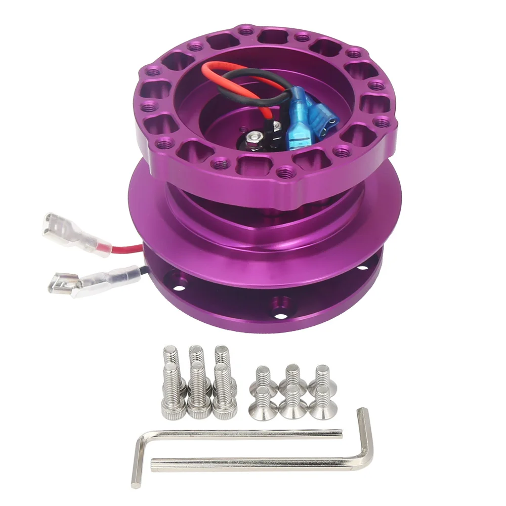 
New Racing Self Lock Steering Wheel Quick Release, Steering Wheel Hub Boss Kit 