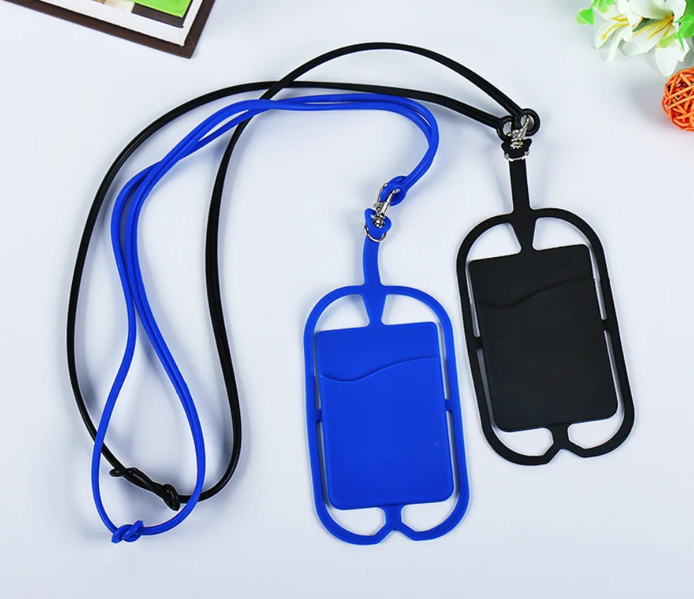 
Custom neck silicone cell phone lanyard strap case 