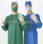 CE ISO Disposable Green Hospital Patient Gown For Sale