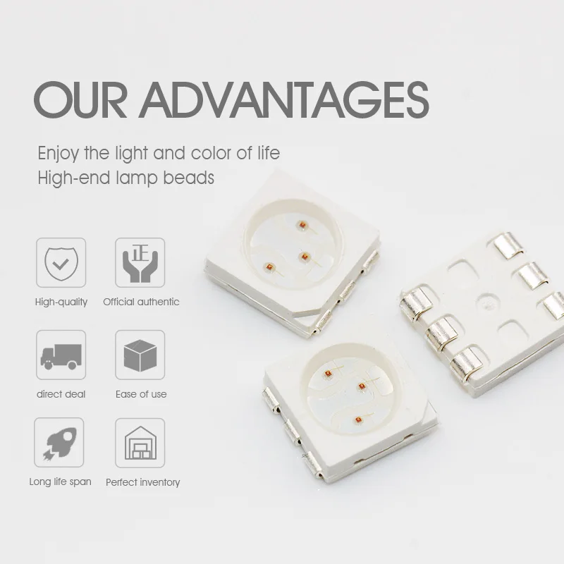 5050 0 2 Вт SMD LED Epistar 3-chips Orange lighting 5050-нм