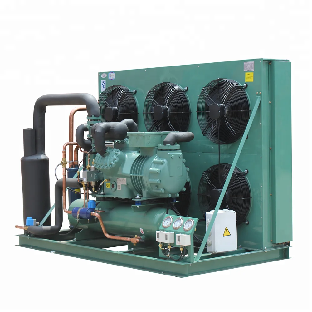 Air Cooled condenser Condensing Unit With 2 stage Compressor 30hp with 6 axial fans