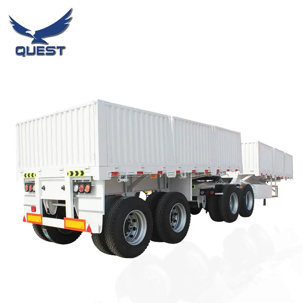 20ft Drawbar tandem Super Link Side Wall Container Trailer Interlink Cargo Transport Semi Trailer