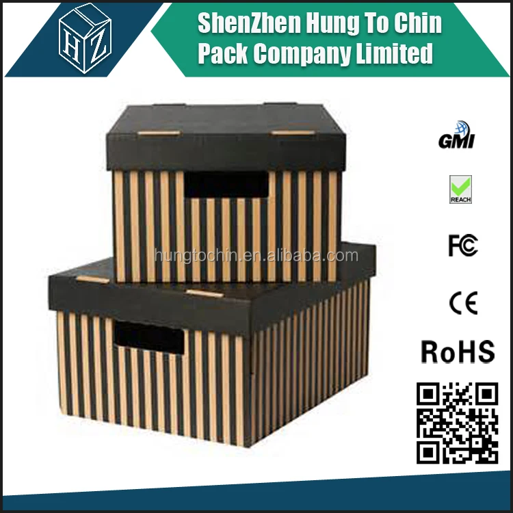 5 гофрированного картона черный ящик для хранения ikea