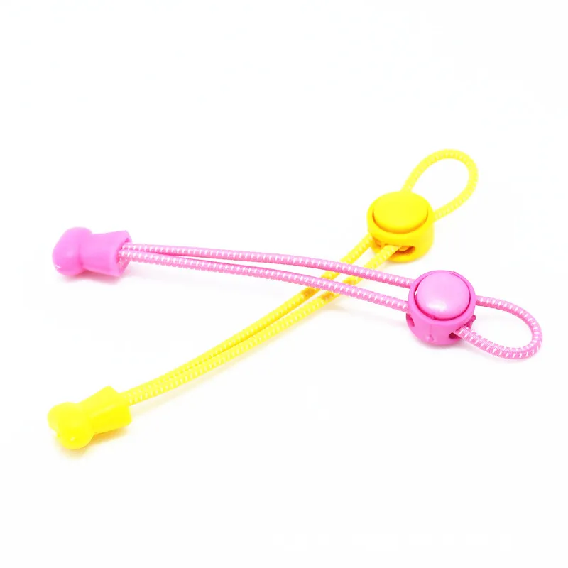 Yrunfeety New 3MM Lock Shoe Laces Elastic No Tie Shoelaces Elastic Lock Shoelaces Colorful Lazy Shoe Lace for Sneakers 20 Colors