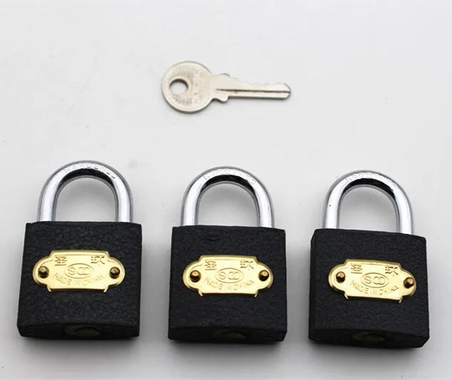 Best selling product heavy duty black/grey color padlock paint spray iron padlock Size 20-25-32-38-50-63-75mm