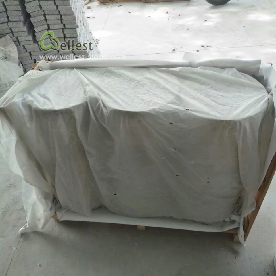 
Hot selling white granite round garden steppers 