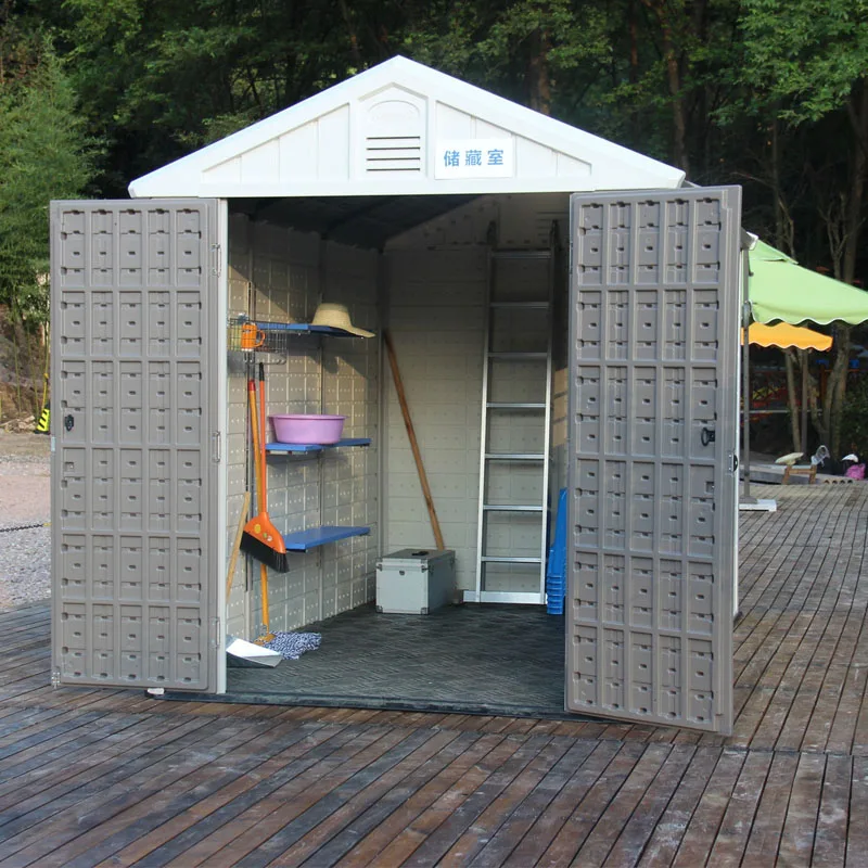 
HDPE Plastic outdoor garden storage shed for backyard 