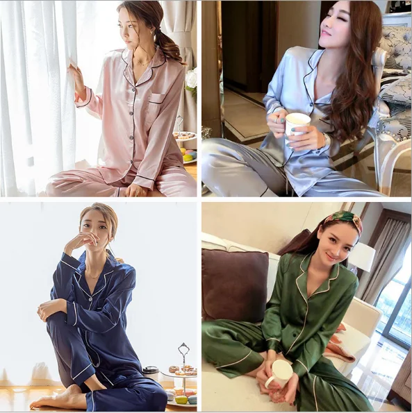 
Two Pieces Set Women best selling summer spring silk women luxury colorful Chinese manufacturer wholesale printed pajamas 