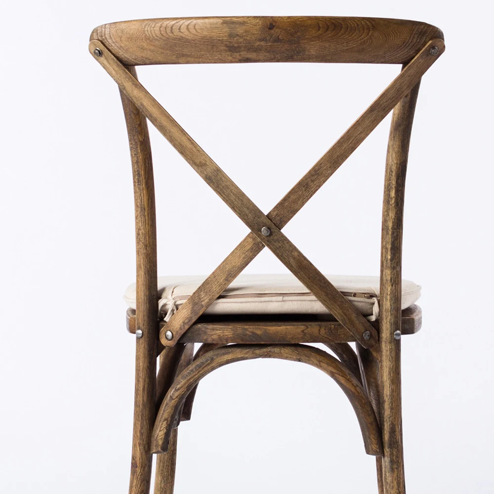 Hot Sales Stackable Oak Wood Cross Back Chair/Wedding Chair