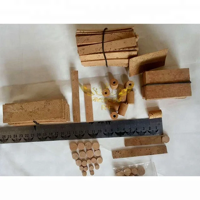 Roffee Woodwind Musical Parts 1 Piece Sax Clarinet Piccolo Repair Parts Replacement Neck Cork Pads Rod