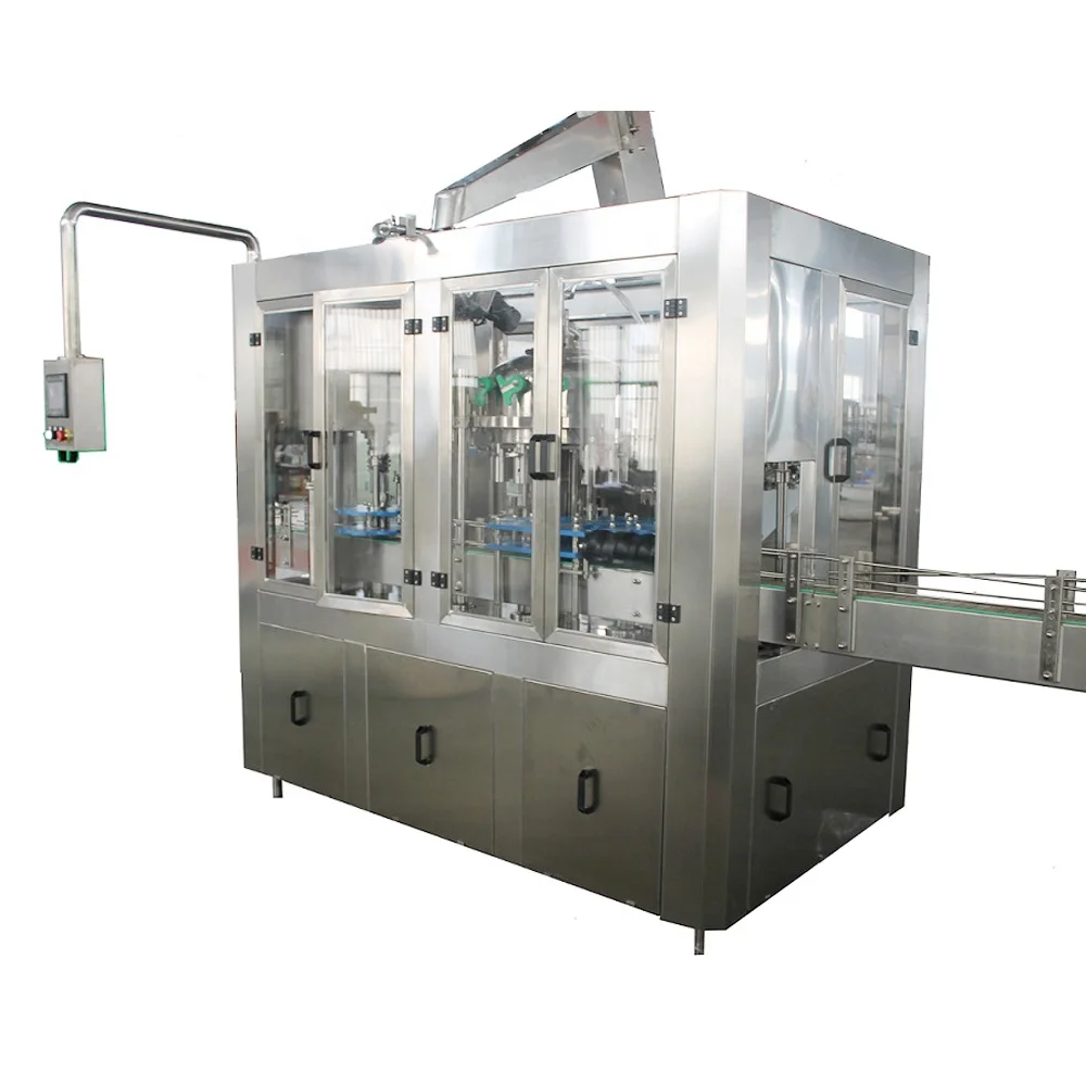 
Small speed 3 in 1 monoblock crown Cap automatic glass bottle draft beer filling and sealing machine 