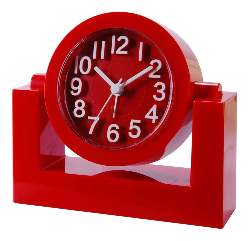 new style scale classical shaped 3D numbers rotary insert desk alarm clock