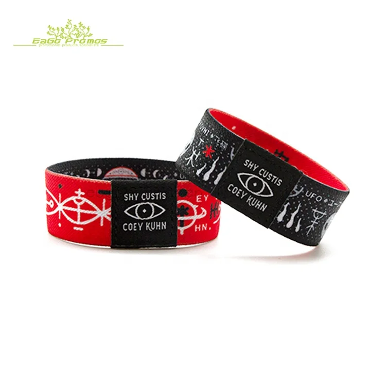 2019 Hot selling Customized Events /Festival Elastic Fabric Wristband with rfid
