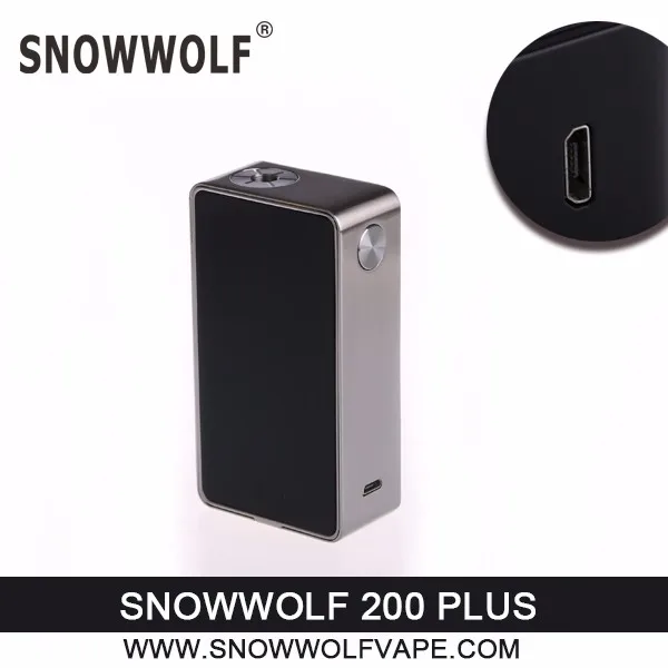  Лучшее устройство для курения пара Snowwolf 200 Вт Plus с сенсорным экраном до 235