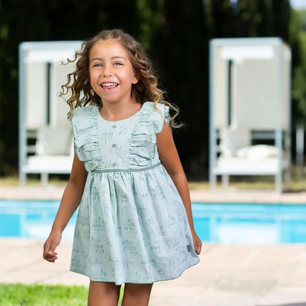 Guangzhou private label fashion custom boutique kids clothing girl dress