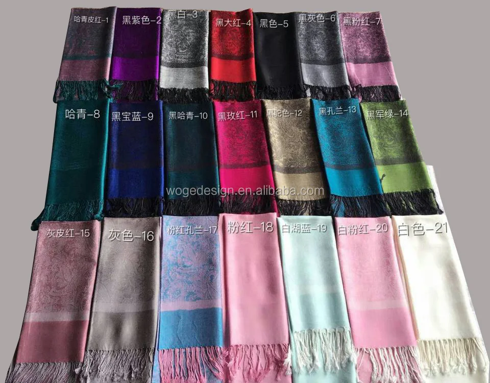 Stunning vintage soft wholesale factory directly hot popular women viscose wrap shawl jacquard floral paisley pashamin scarf