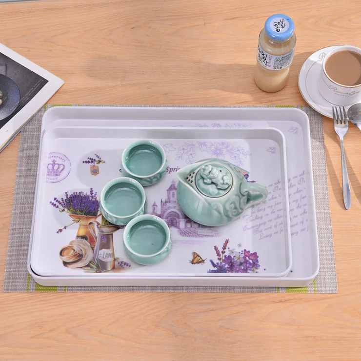 White Bread Breakfast Melamine Tray