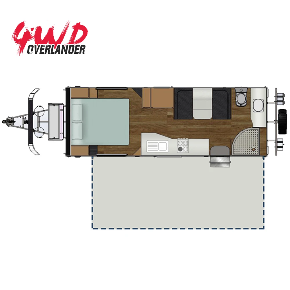 Heavy Duty Luxury Caravan Trailer for Family Traveling for Sales