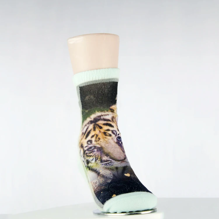 Детские мягкие носки дизайн печати фото удобные дешевые экипажа 100 полиэстер носки