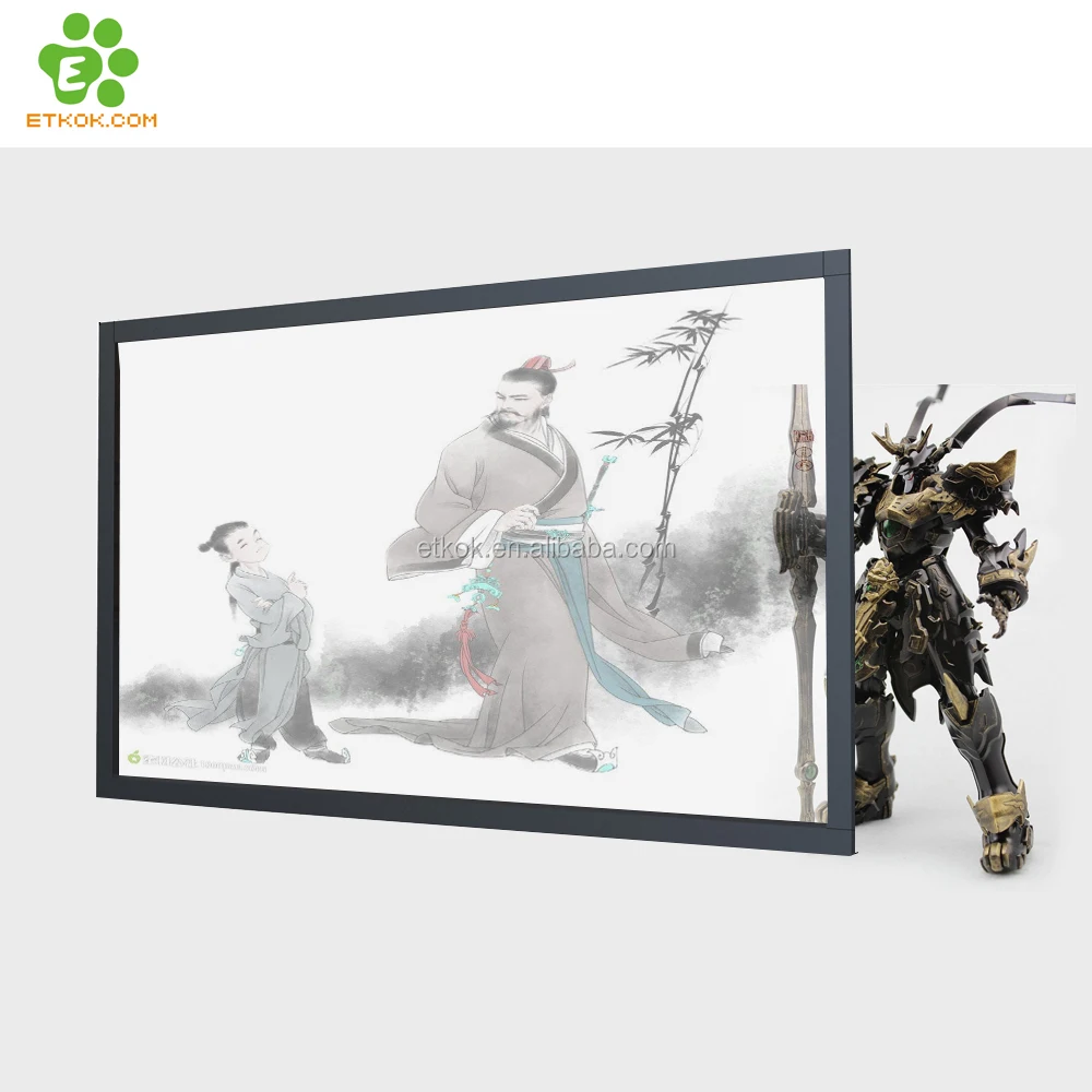 55 inch transparent lcd flexible advertising display with multi touch screen