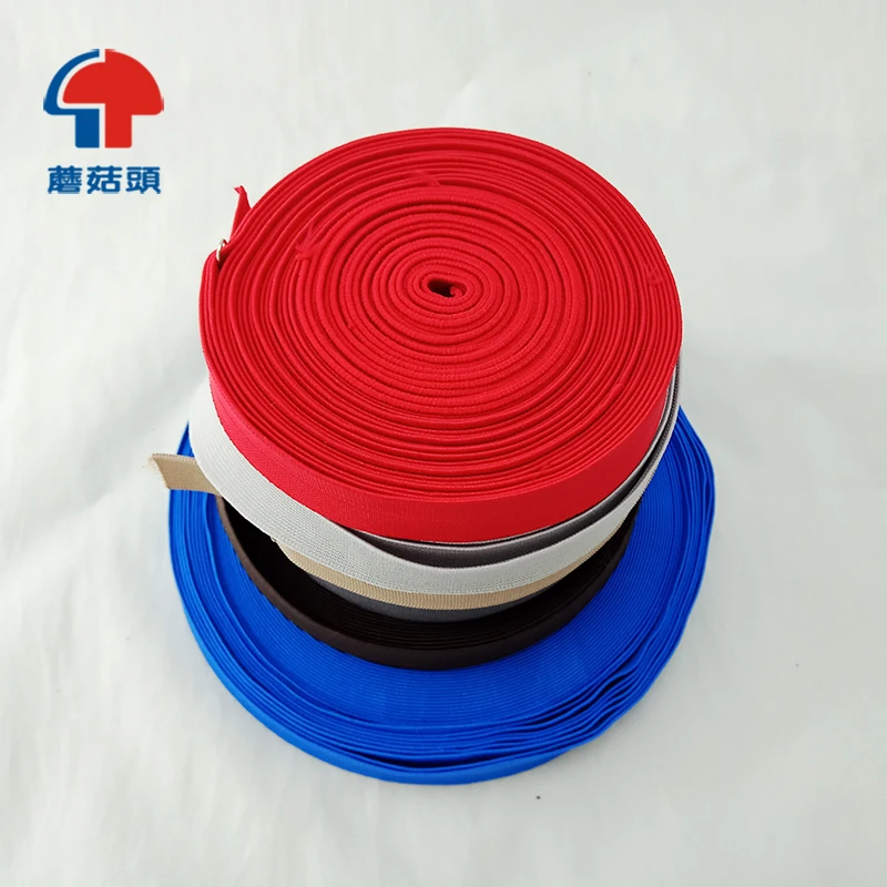 Thick elastic band braided webbing strap tape woven elastic fabric straps