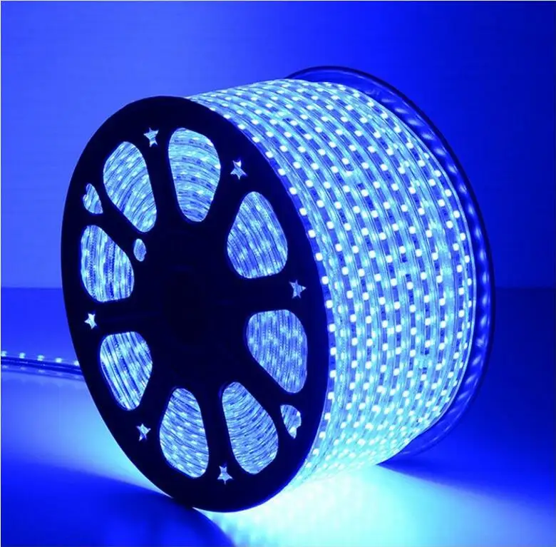 High quality high voltage SMD5050 add to anti-uv no yellow outdoor waterproof 110v led strip light