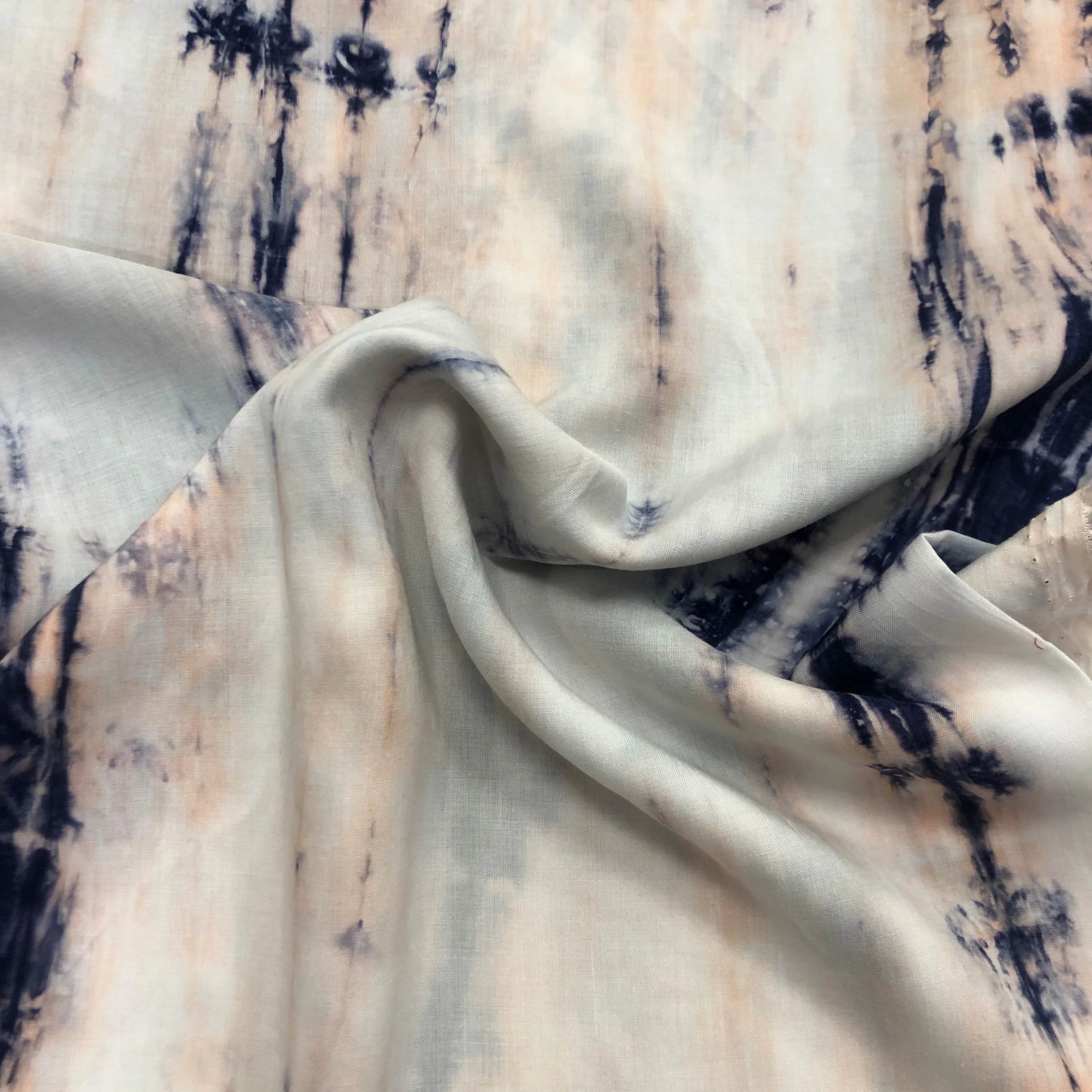 rayon chaills hand tie dye fabric snake skin pattern for maxi dresses beach wear