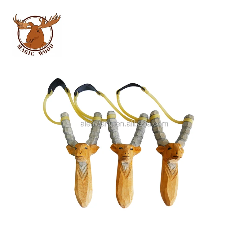 
Factory Direct Wooden Rubber Human Slingshot antelope 